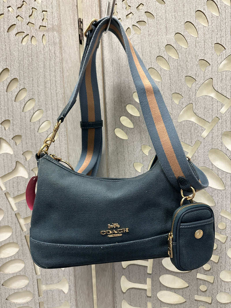 COACH Canvas Steel Blue Handbag