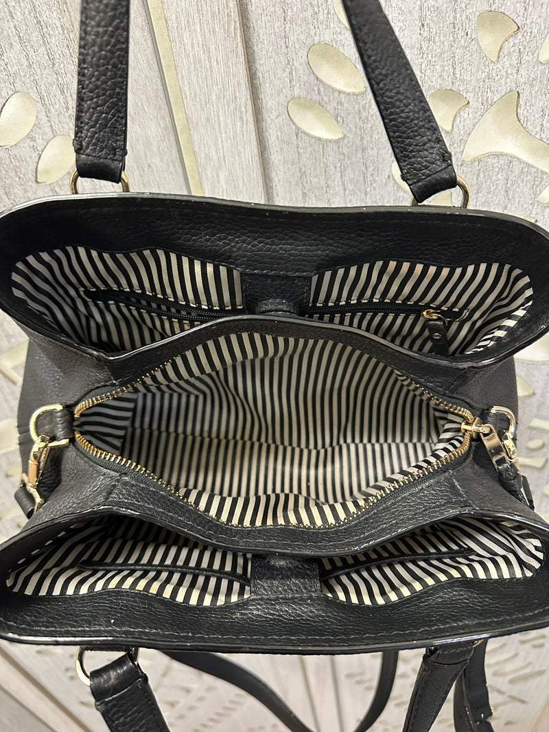 Kate Spade Pebbled Leather Black Jackson Street Handbag