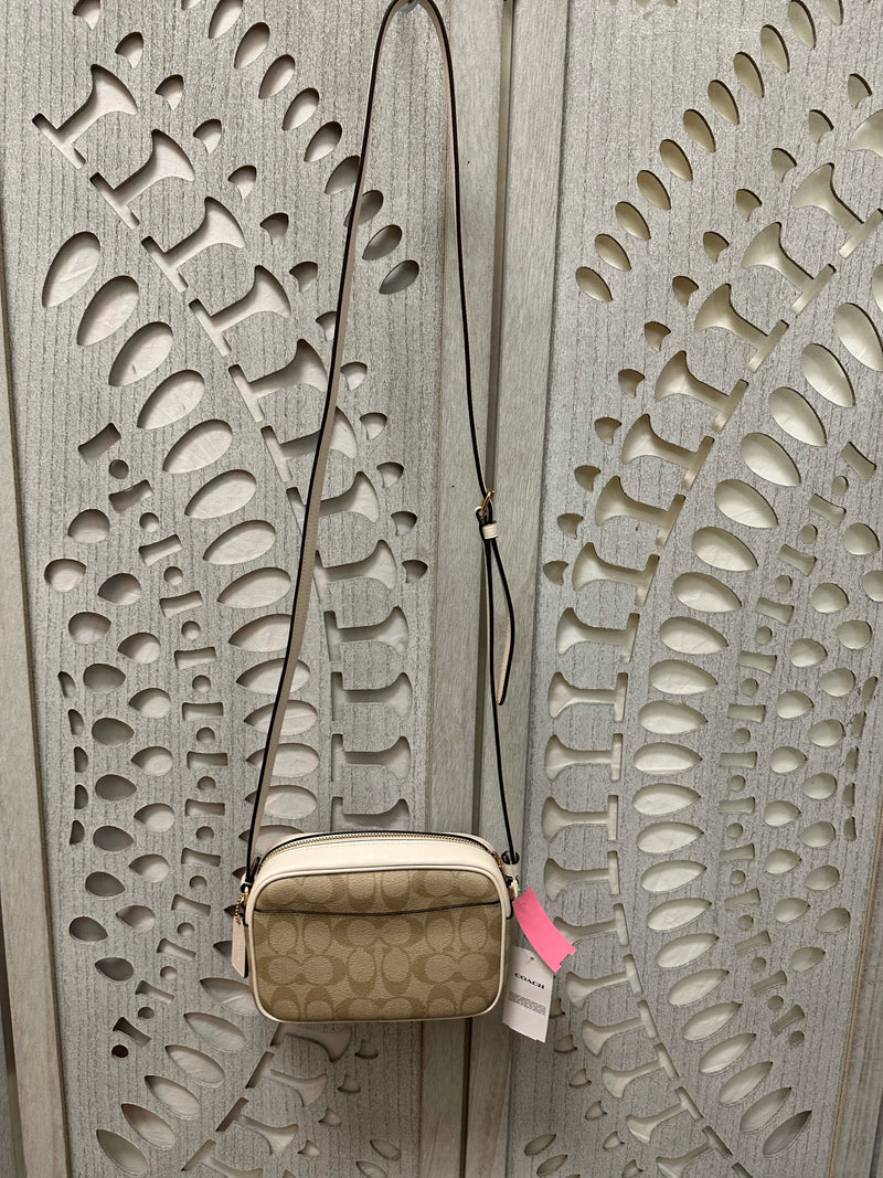 COACH Coated Canvas/leather beige/bone Logo Handbag