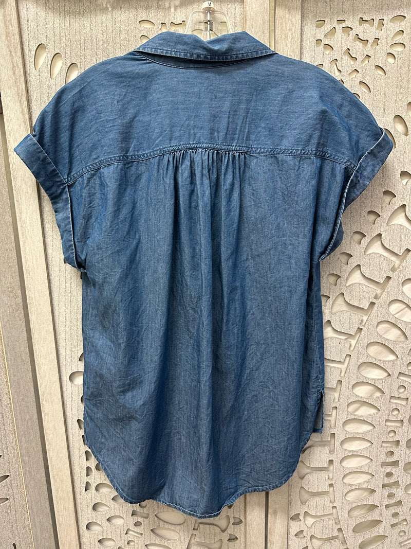 Ana Cotton Denim Solid Size M Blouse