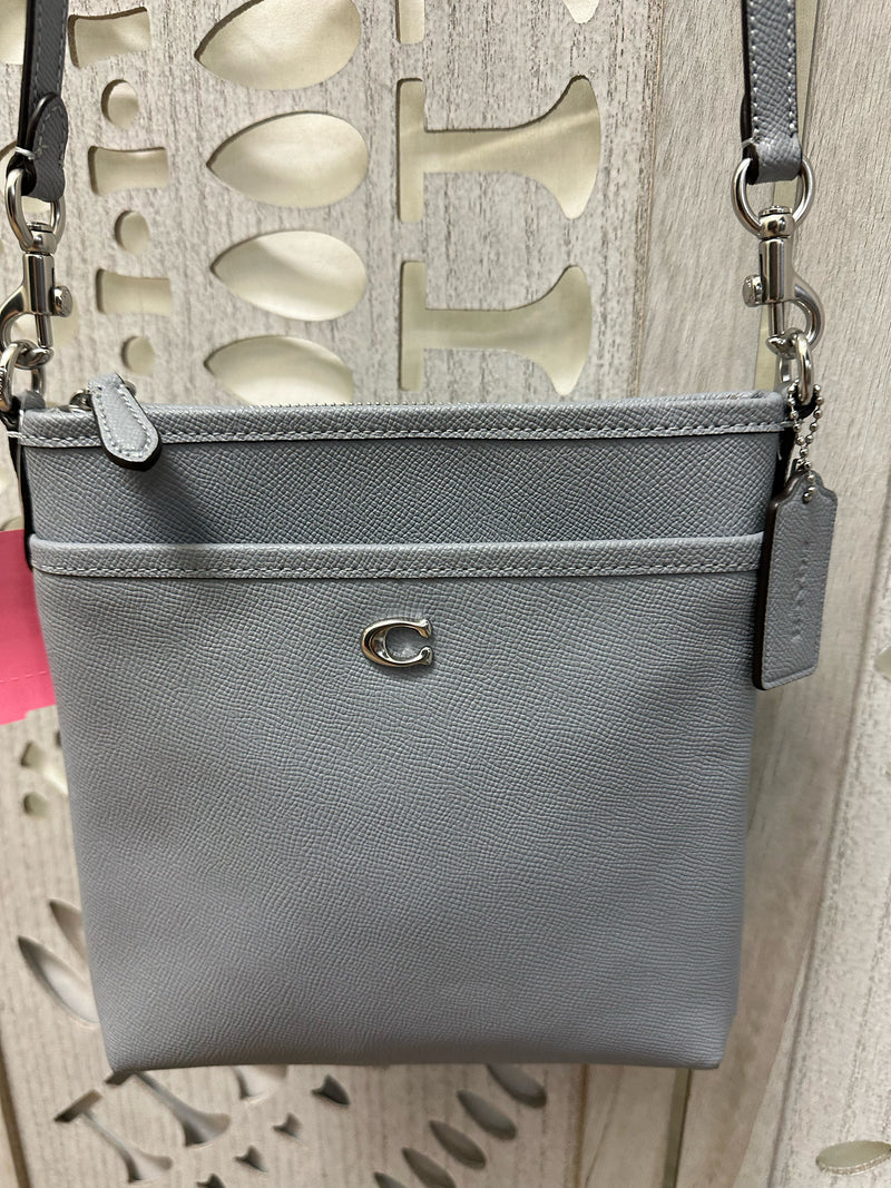 COACH Leather gray blue Kitt Handbag