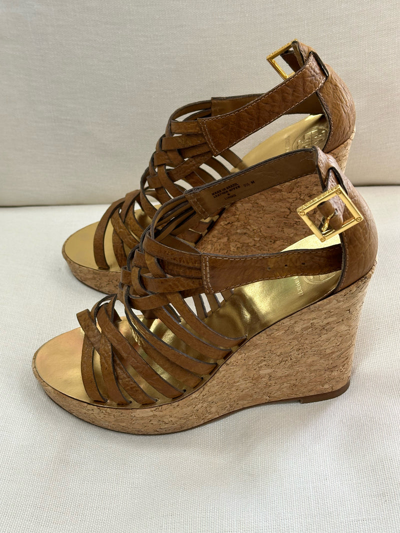 Tory Burch Leather upper Tan Size 9.5 Wedges