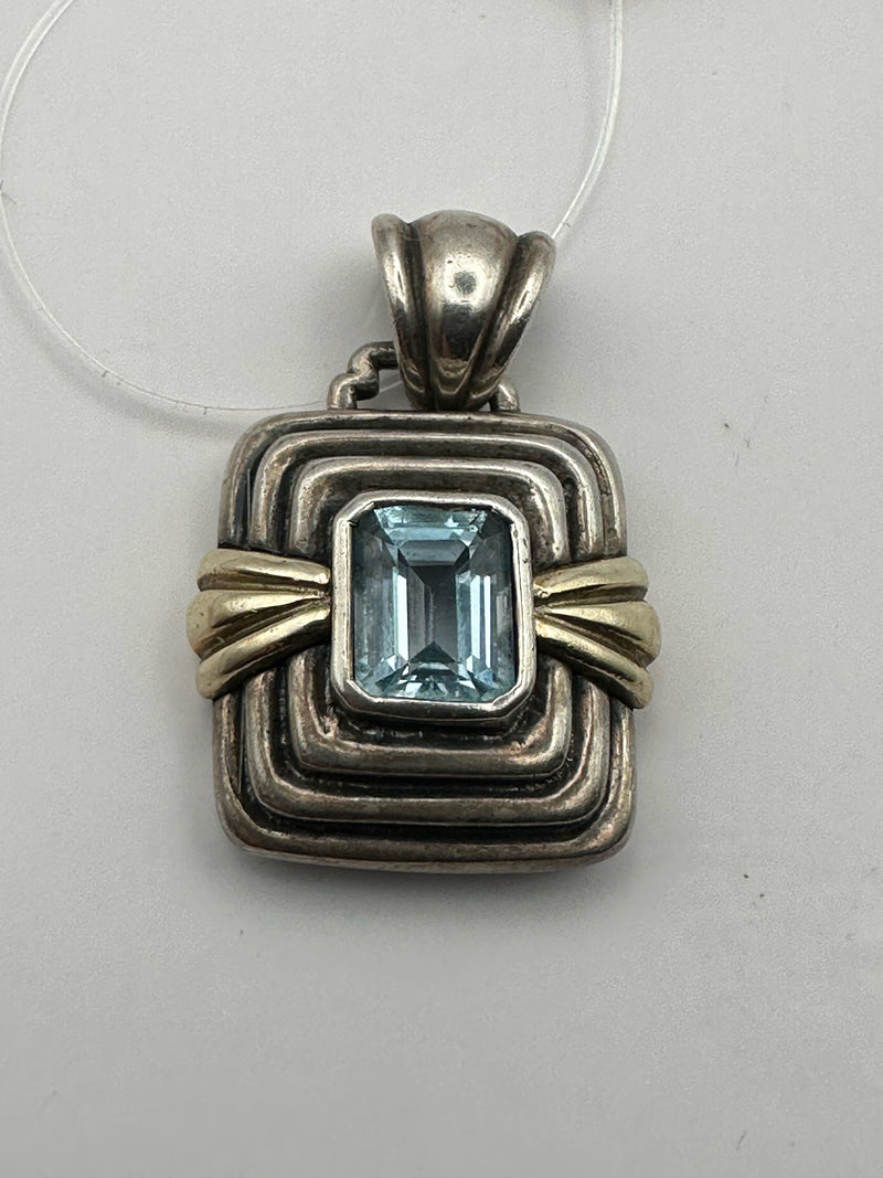 925/14K Blue Pendant