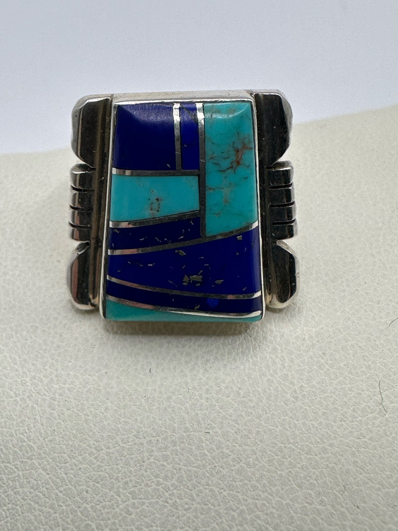 Sterling Blue/Green Ring