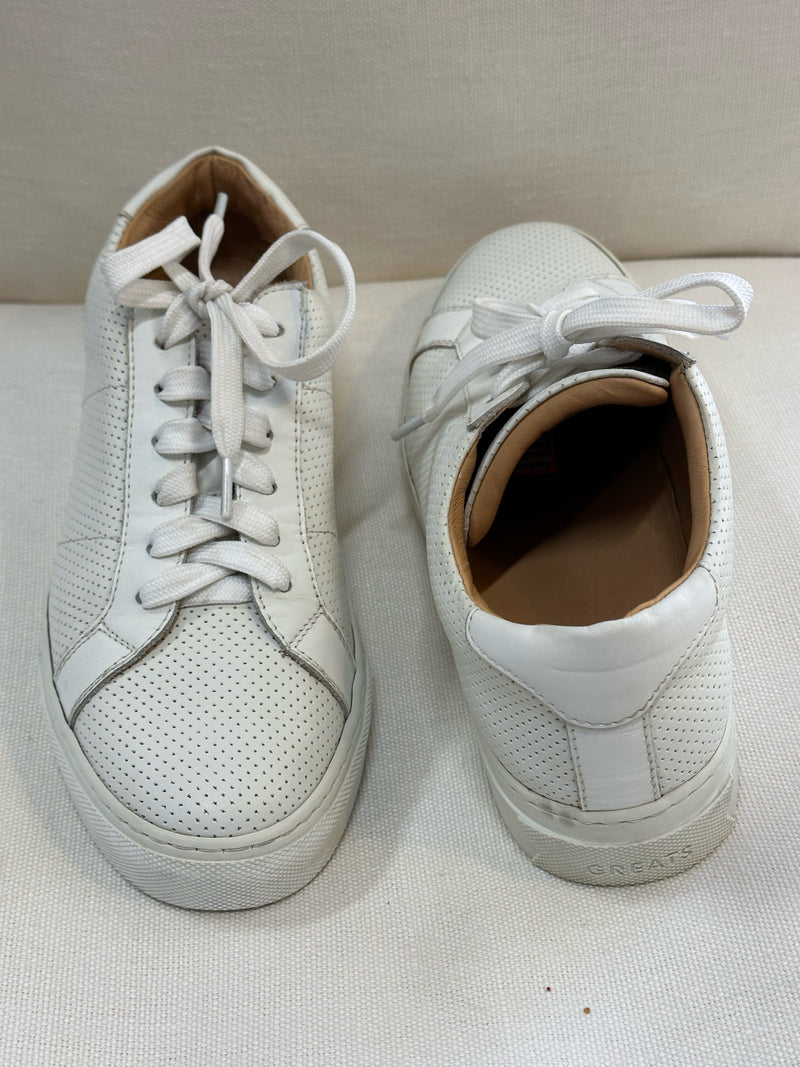 GREATS Leather White preforated Size 8.5 Sneakers