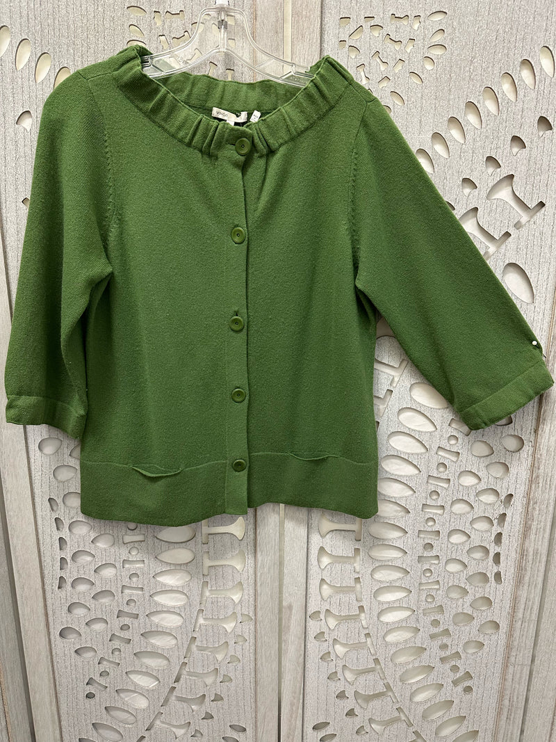 Vince Cashmere Green Solid Size S Sweater