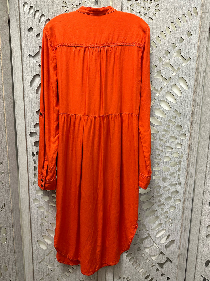 Maeve by Anthropologie Rayon Blend Pumpkin Solid Size 8 Dress