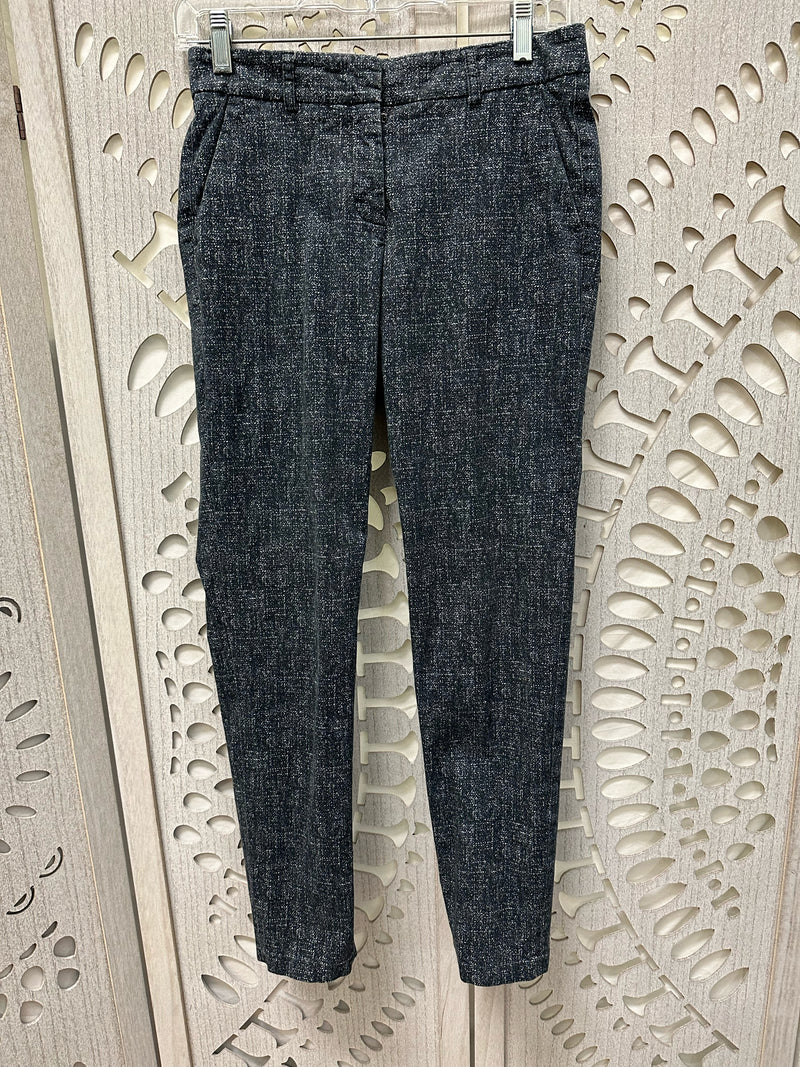 Peserico Cotton CHARCOAL/WHITE Flecks Size S Pants