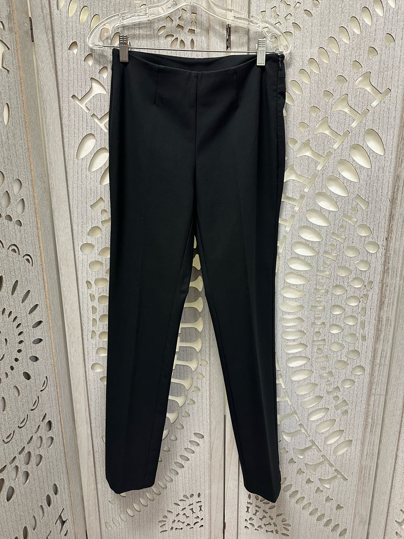 Nina McLemore Cotton Blend Black Solid Size 2 Pants