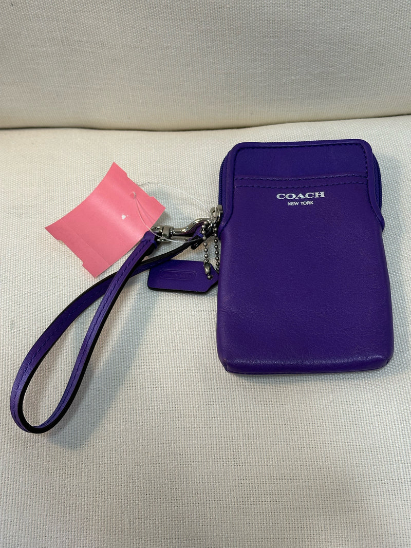 COACH Leather Purple Solid Wallet