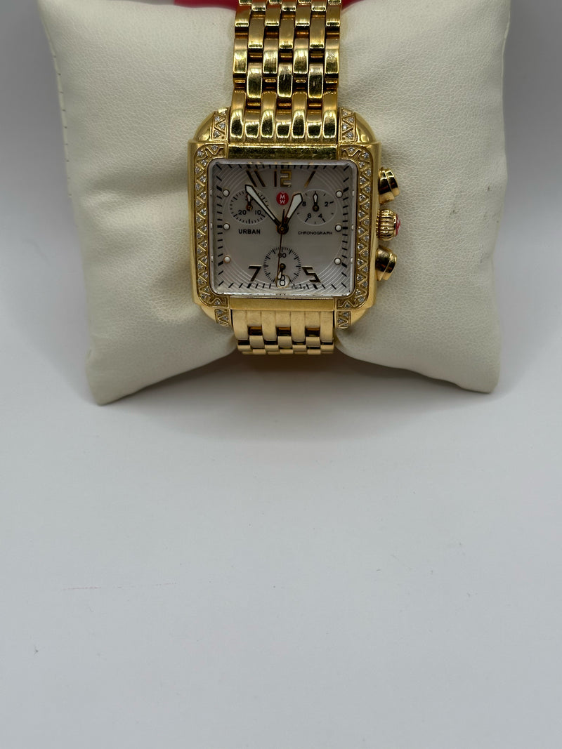 Michelle Stainless Steel Gold Watch