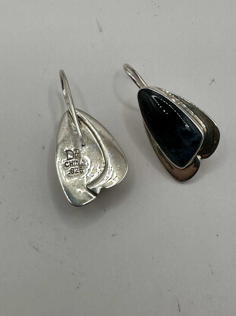 DTR Sterling 925 Dark Blue Earrings