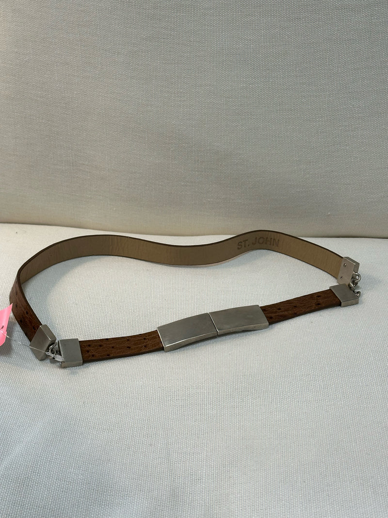 St. John Tan Solid Size M Belt