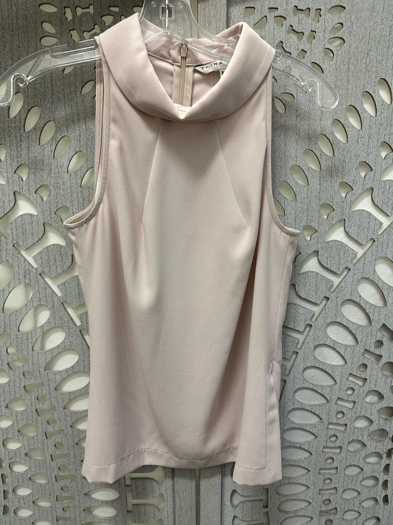 Trina Turk Polyester Blush Solid Size XS Blouse