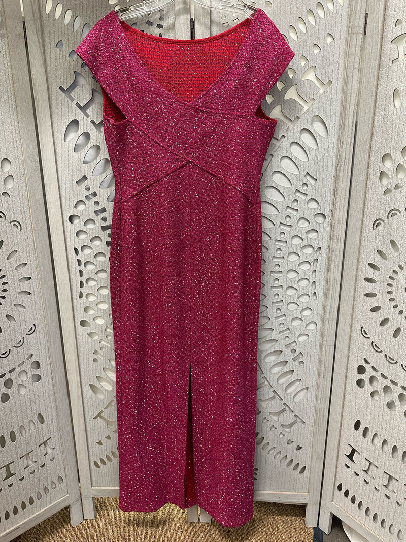 St. John Poly Blend Fuschia Textured Size 8 Cocktail/Evening Wear