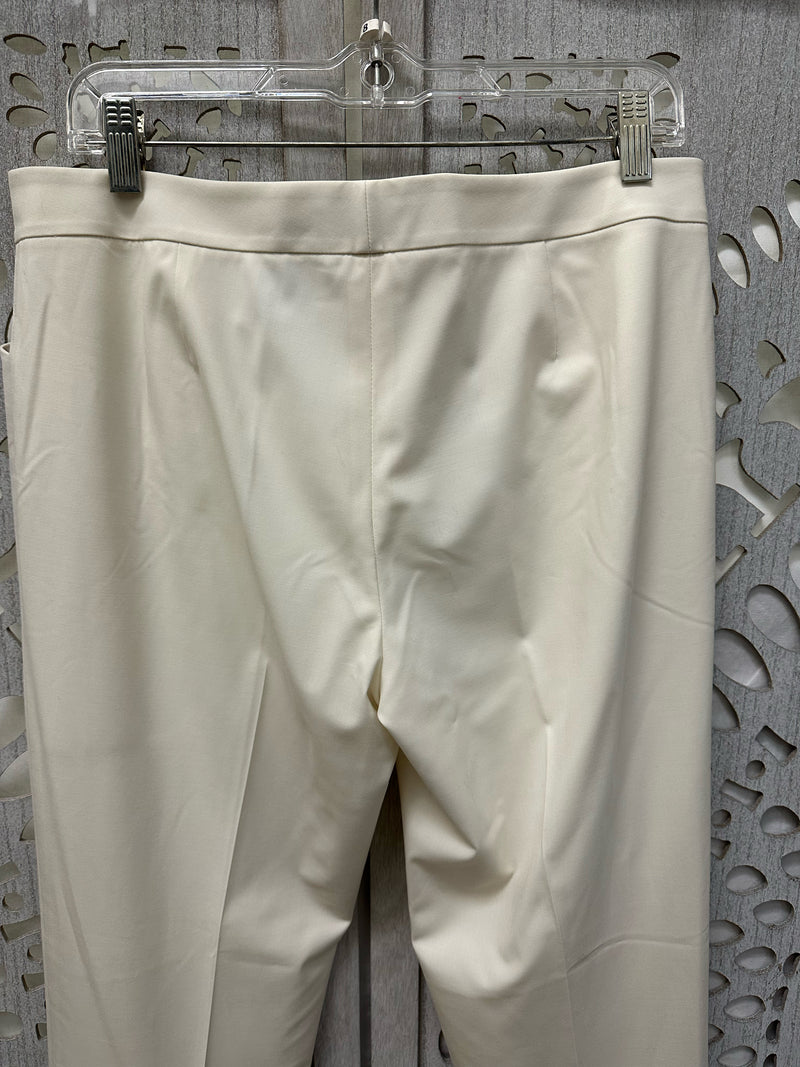 Lafayette 148 Virgin Wool Blend Ivory Solid Size 8 Pants