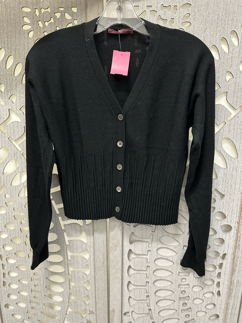 HIGH Tech Wool Blend Black Solid/ribbed Size S Sweater