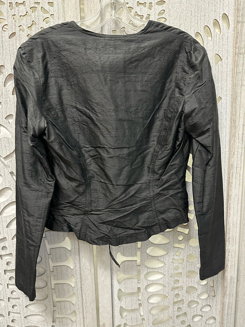 Betsey Johnson Silk Black Solid Size M Jacket