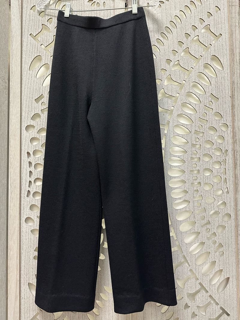 St. John Santana Knit Black Solid Size P Pants