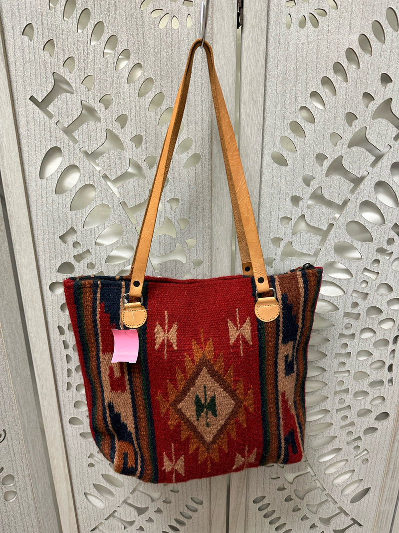 El Paso Saddleblanket Co Wool Blend Multi Southwest Handbag