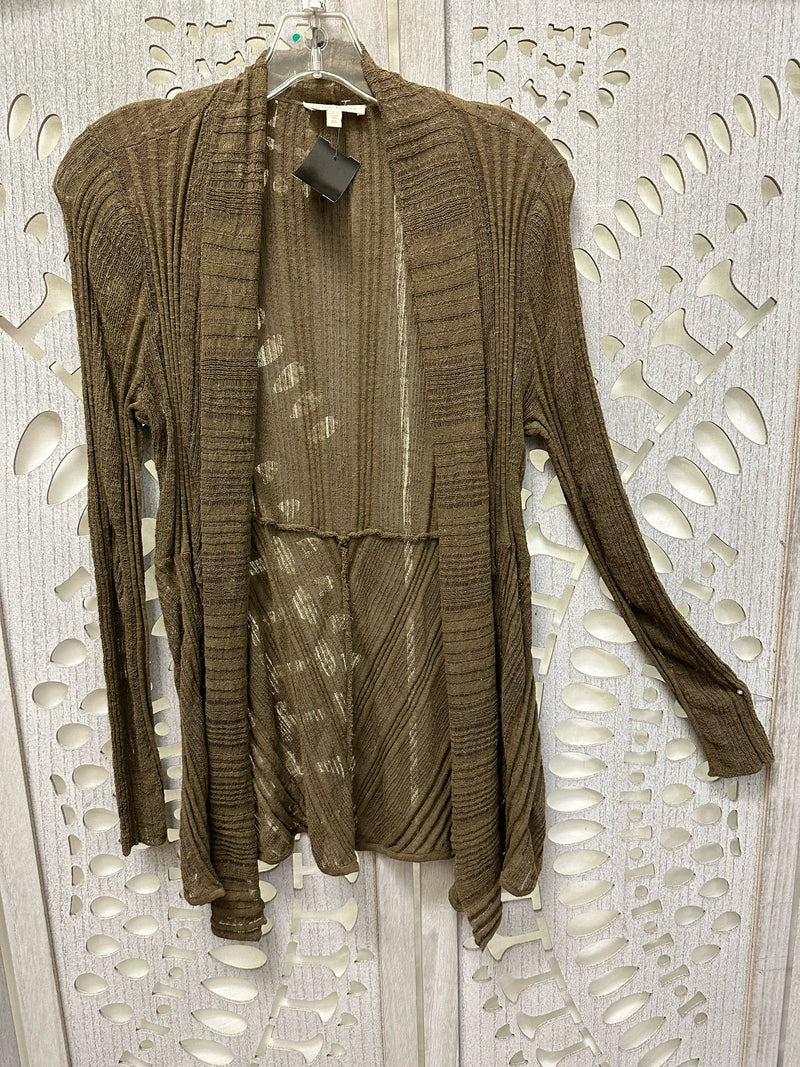 Eileen Fisher Cotton Blend Olive Sheer Weave Size XS Sweater