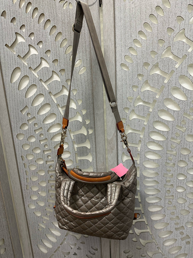 MZ Wallace Nylon Taupe Quilted Handbag