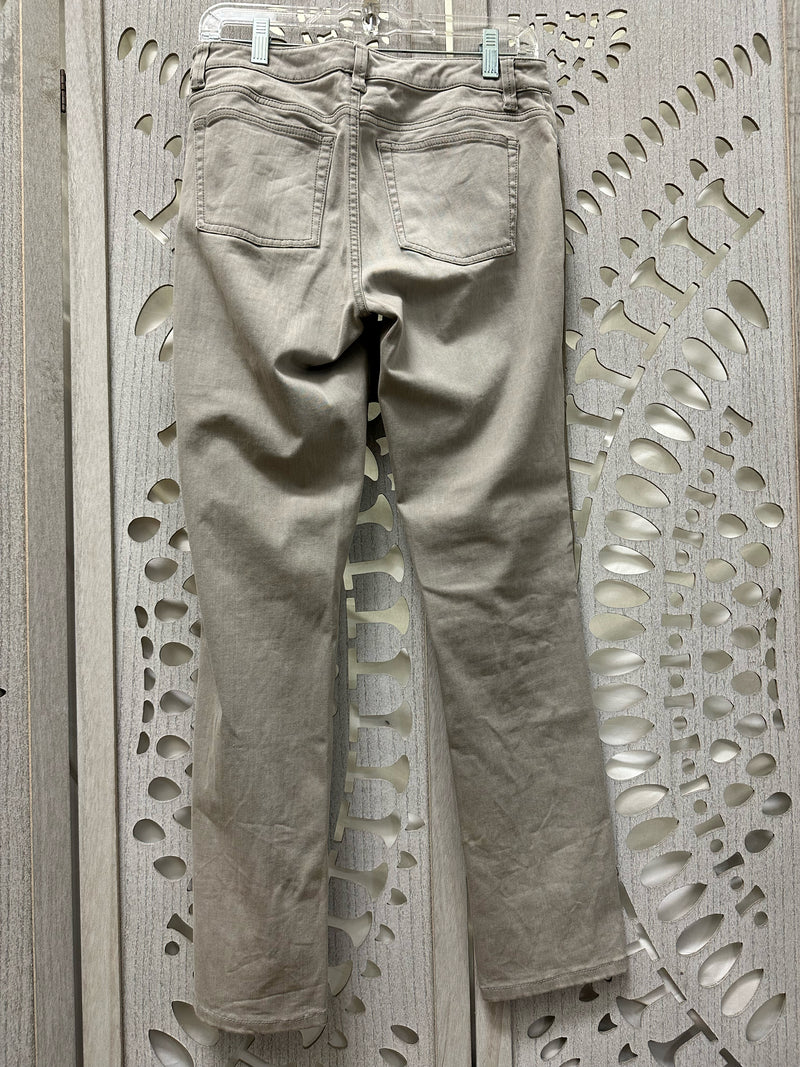 Elie Tahari leather/cotton Gray 2 Tone Size 6 Jeans