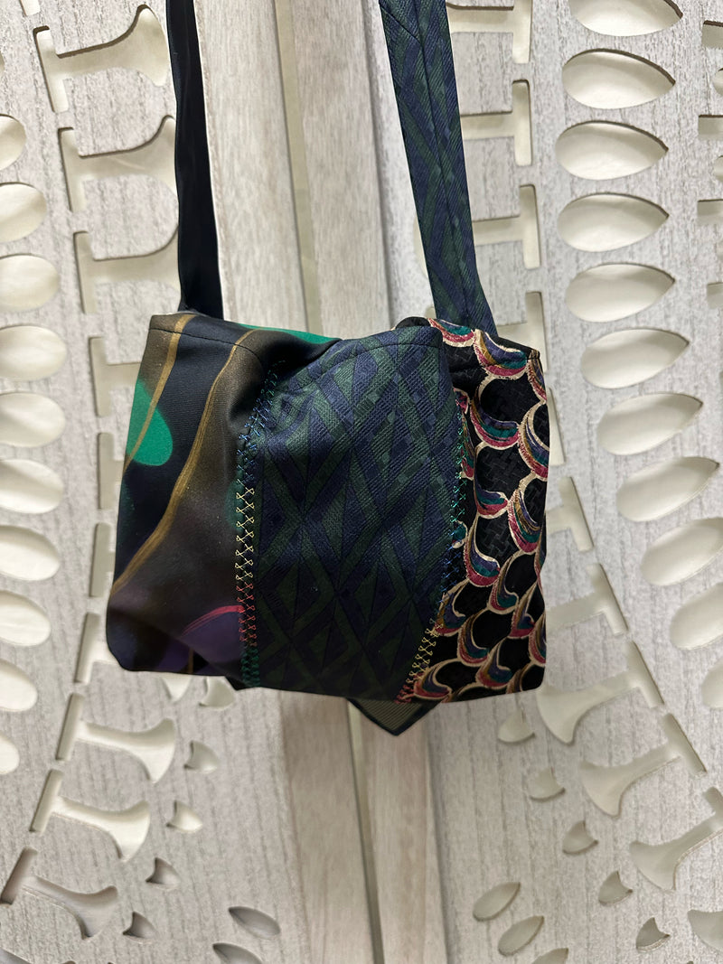 Silk Multi Colors Handbag