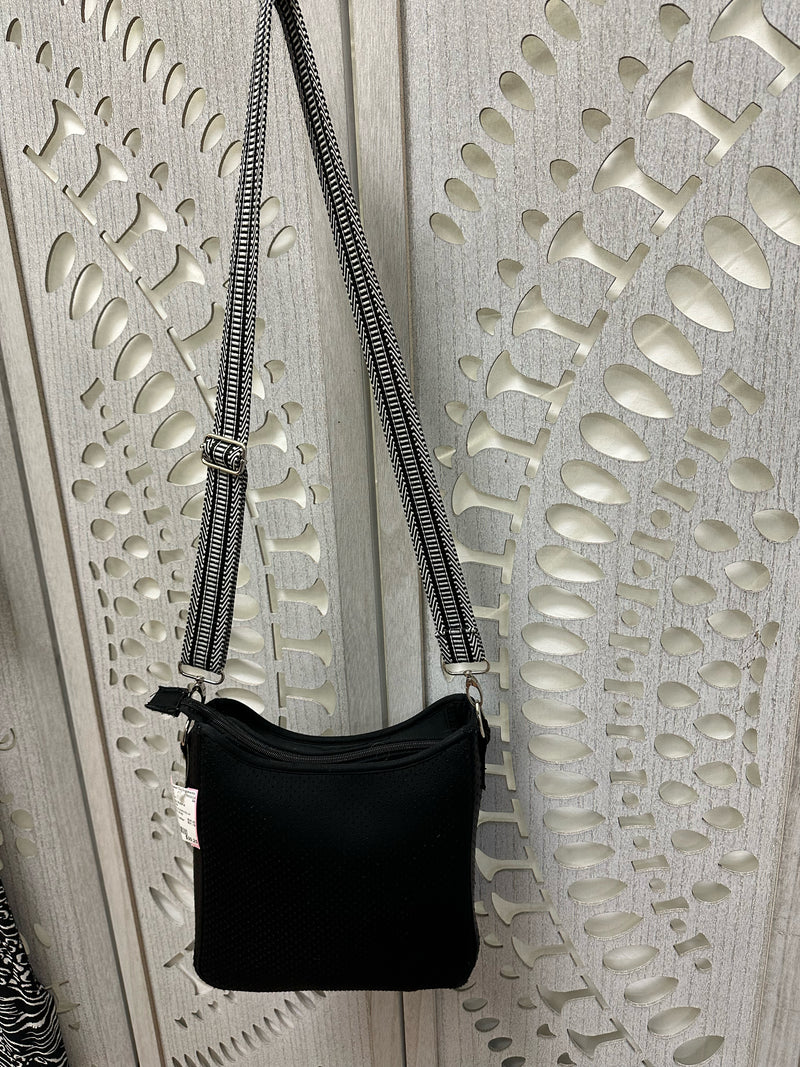 Prenelove Man Made Material Black/White Handbag
