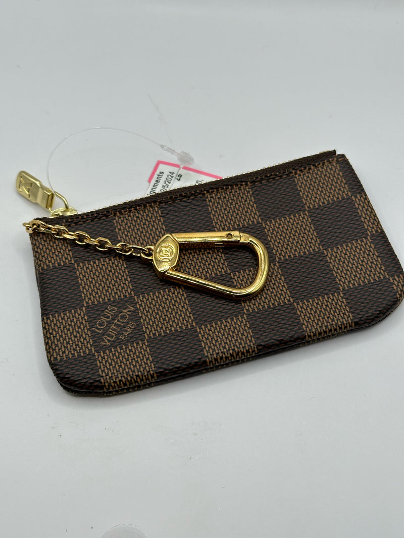 Louis Vuitton Coated Canvas Brown/Tan Damier Ebene Pouch