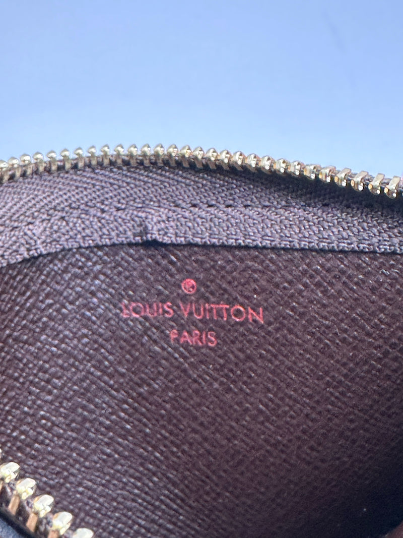 Louis Vuitton Coated Canvas Brown/Tan Damier Ebene Pouch