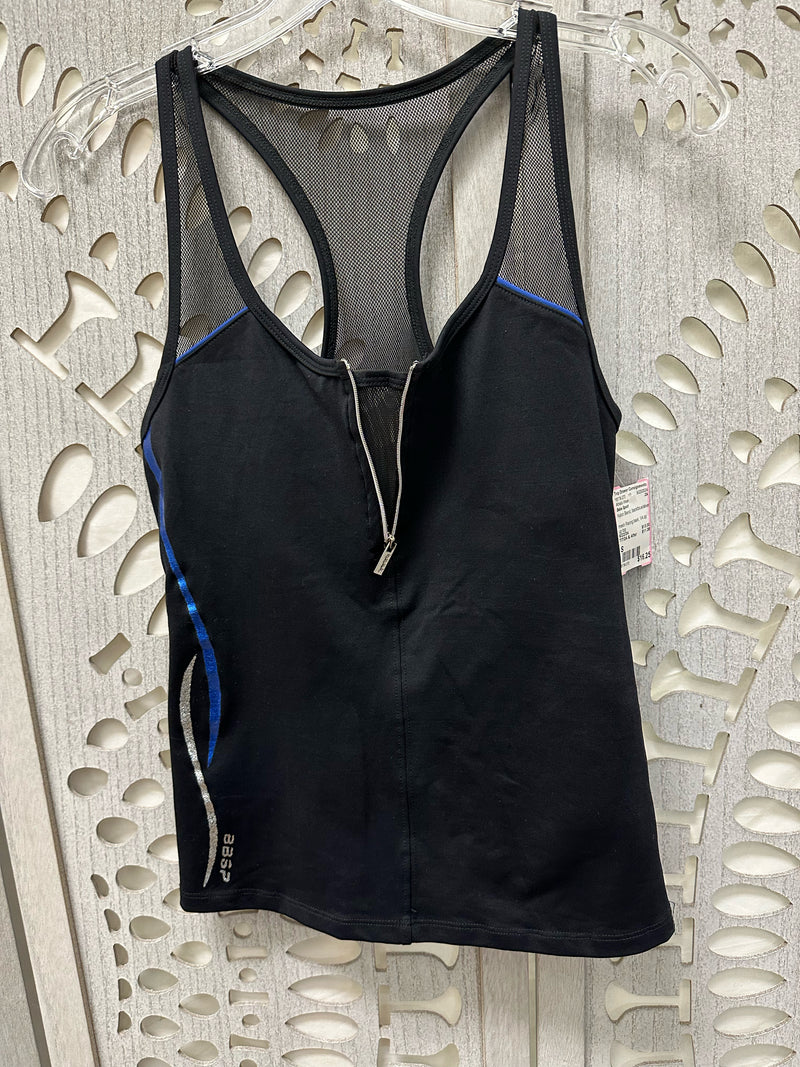 Bebe Sport Nylon Blend black/blue/silver Size S Athletic Wear