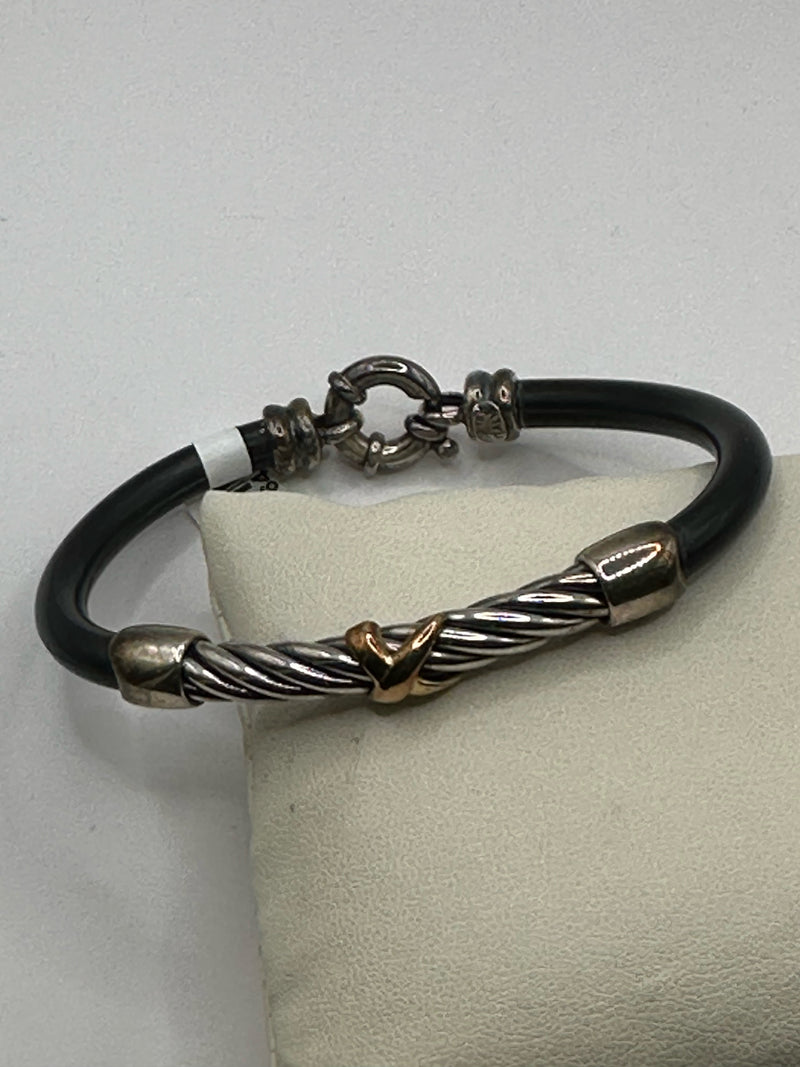 925/18Kt Black/Silver Bracelet