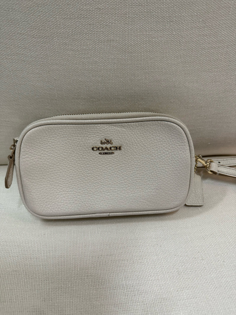 COACH Pebbled Leather Ivory Handbag