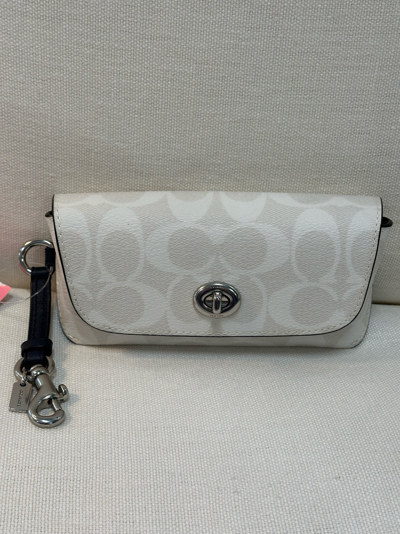 COACH Coated Canvas Cream Logo Handbag