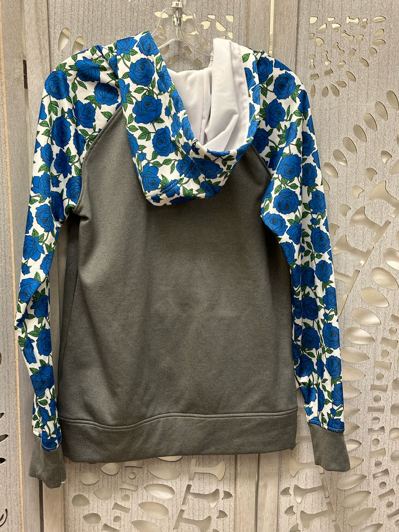 Empyre Polyblend Gray/blue/white/green Floral Size M Jacket