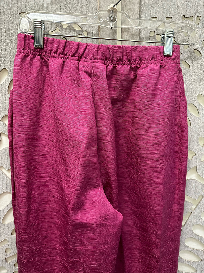 NORDSTROM Silk Blend Fuchsia Tonal lines Size S Pants