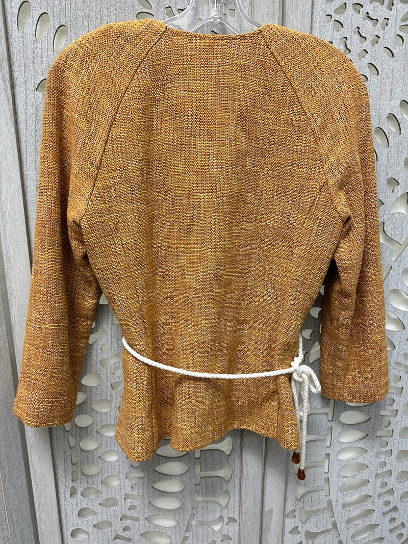 Iris Setlakwe Cotton/Polyester Gold Tweed Size 2 Jacket