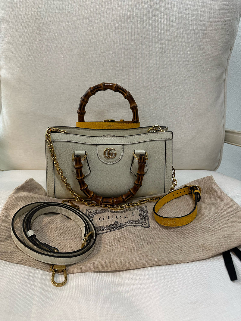 GUCCI Leather Beige Handbag