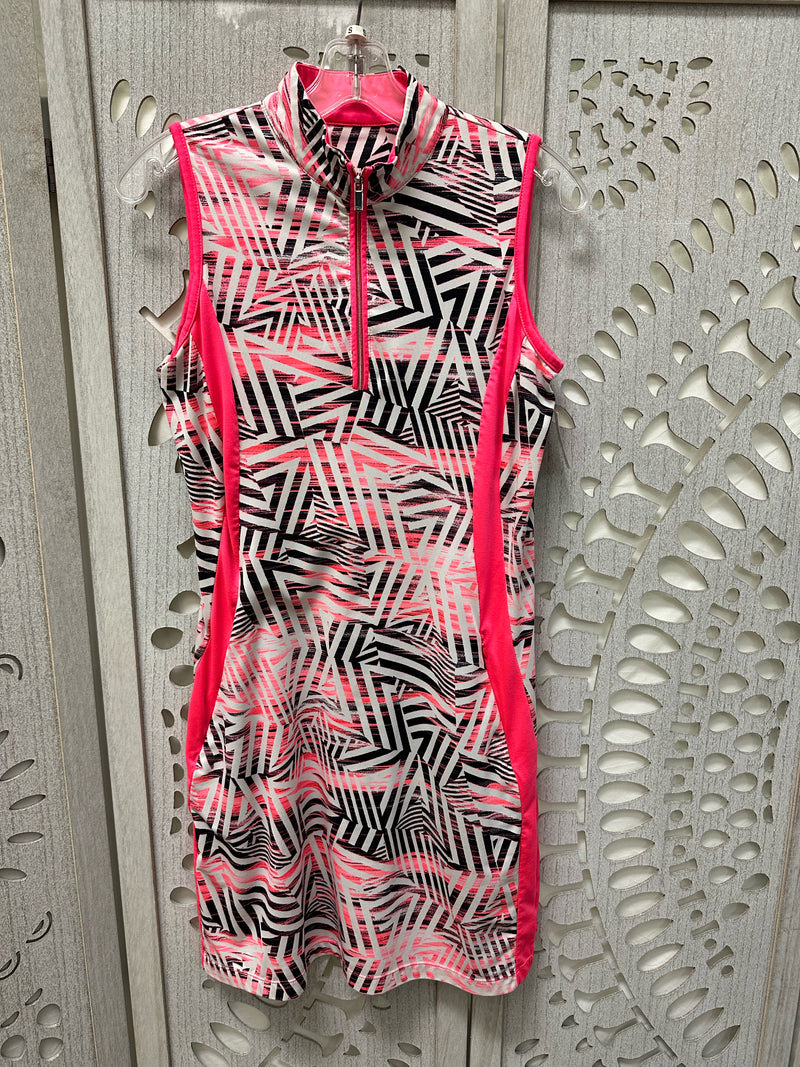 tail Polyblend Hot pink/black/white Abstract Size S Athletic Wear