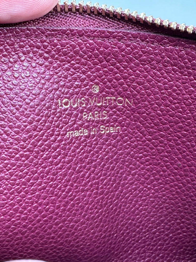 Louis Vuitton Leather Plum Monogram Empreinte Pouch