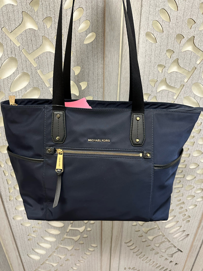 Michael Kors Nylon Blend Navy Handbag