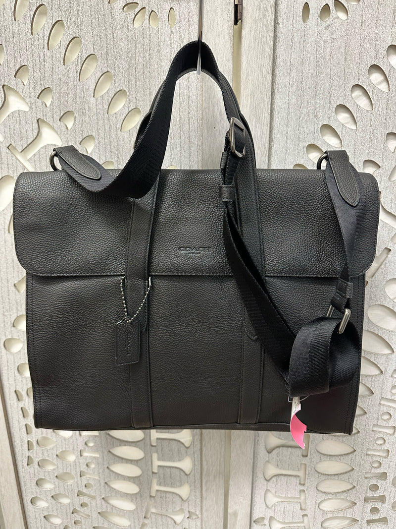 COACH Leather Black Metropolitan Briefcase