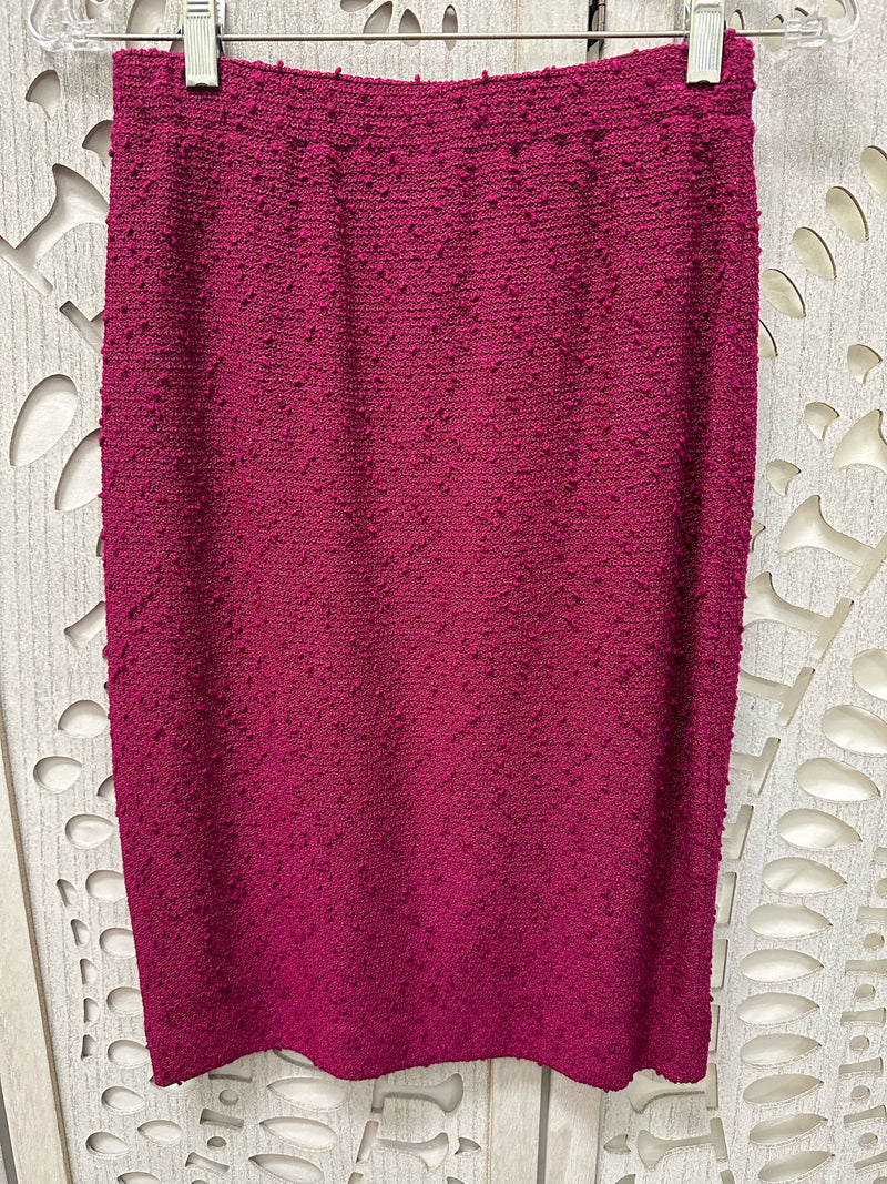 St. John Collection Santana Knit violet Nubby Size 4 Skirt