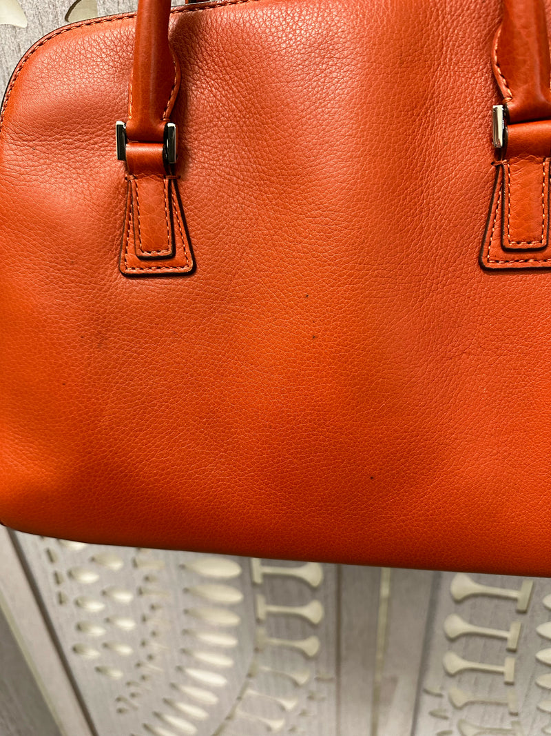 Michael Kors Leather Orange Handbag