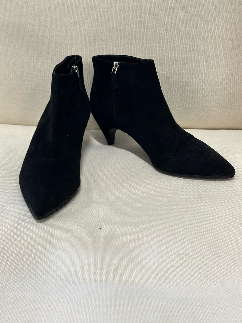 Prada Leather Black Size 40.5 Booties