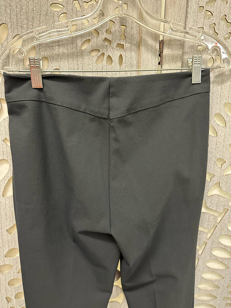 Nina McLemore Cotton Blend Black Solid Size 2 Pants