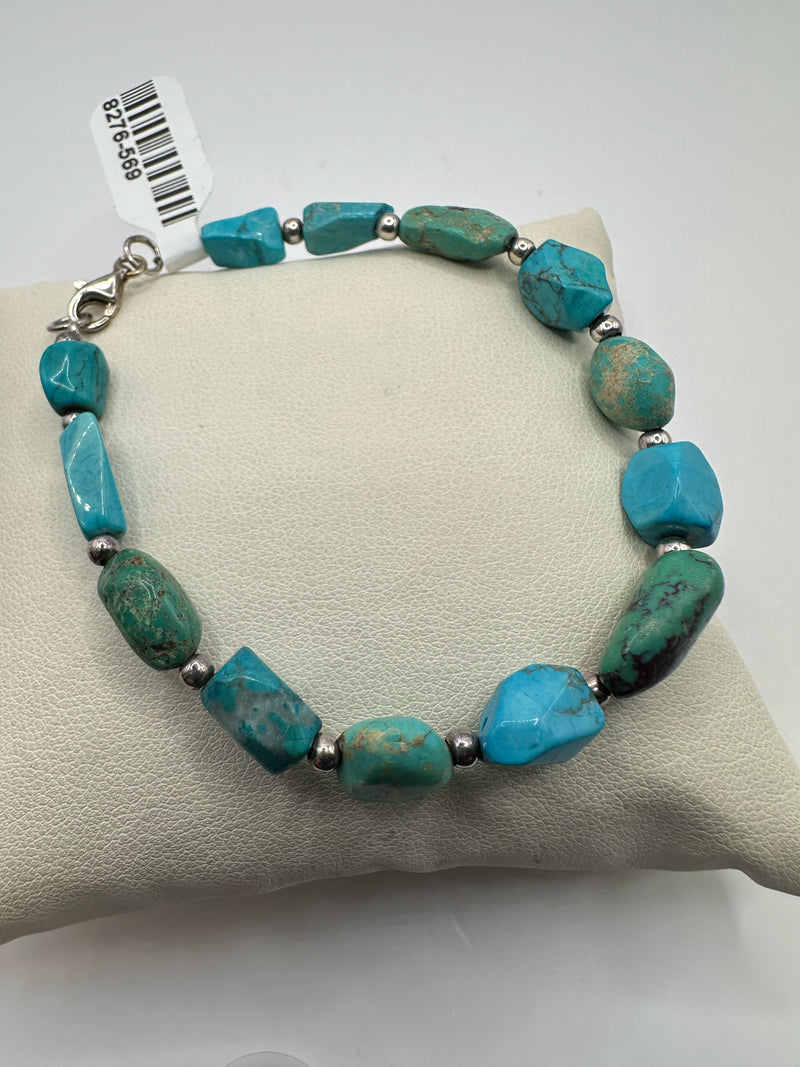 Sterling 925 Blue/Green Bracelet