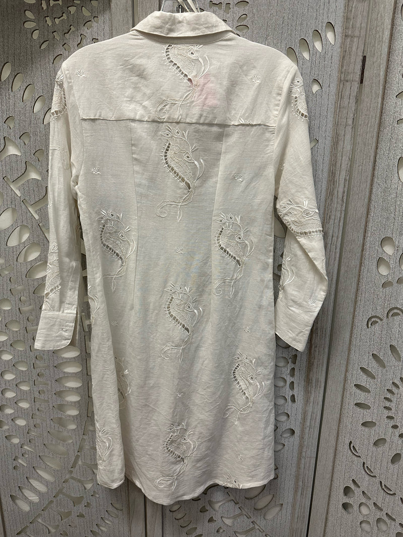 Scarlett Poppies Linen White Sea Horse Size XS Dress