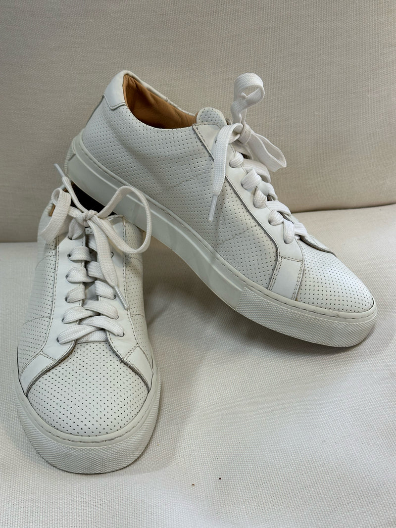 GREATS Leather White preforated Size 8.5 Sneakers